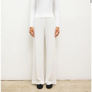 LESET White Wide-Leg Women's Pants